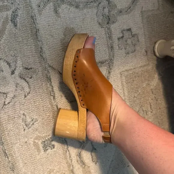 Isabel Marant Okya Clogs in Natural Open Toe Leather Upper Size 40 casual summer - Picture 4 of 12